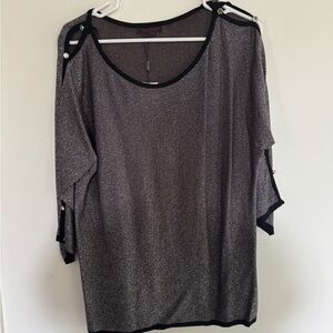 Elegant Black and Silver Women's Top